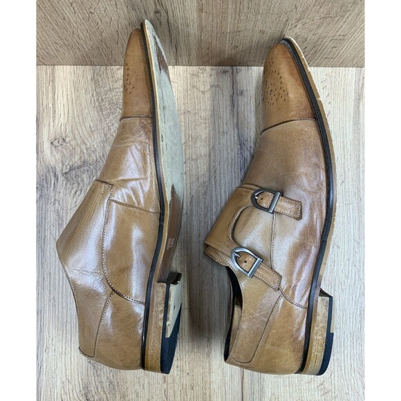 Stacy Adams Double Monk Strap Dress Shoes Mens 12 M Brown Leather Cap Toe 24943 - Picture 10 of 16